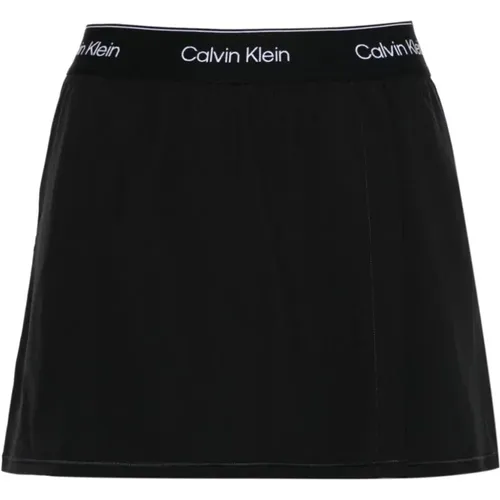 Schwarzer Sportrock , Damen, Größe: S - Calvin Klein - Modalova