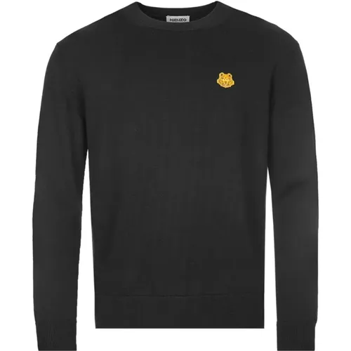 Wool Sweater with Logo Detail , male, Sizes: S - Kenzo - Modalova