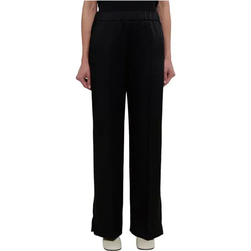 Viscose Trousers with Pockets and Side Slits , female, Sizes: S - Jil Sander - Modalova