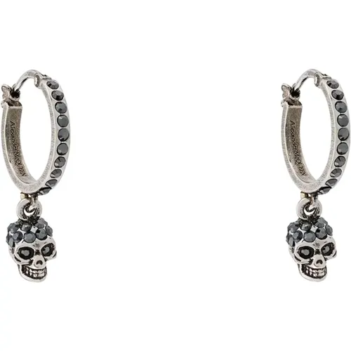 Metal Skull Hook Earrings , female, Sizes: ONE SIZE - alexander mcqueen - Modalova
