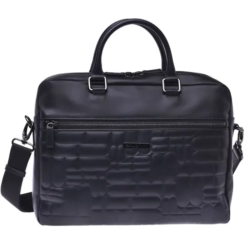 Professional bag in quilted leather with monogram - Baldinini - Modalova