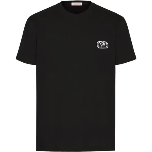 Schwarze T-Shirts Polos für Männer , Herren, Größe: S - Valentino Garavani - Modalova