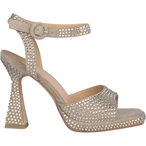 Sparkling Heeled Sandals , female, Sizes: 6 UK - Alma en Pena - Modalova