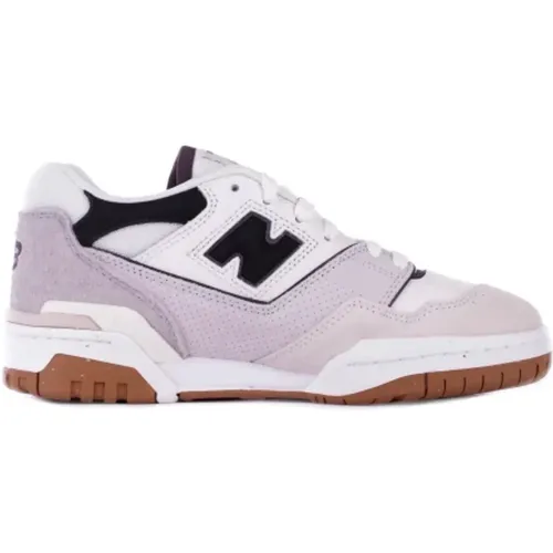 Graue Wildleder Logo Sneakers Gummisohle , Damen, Größe: 37 EU - New Balance - Modalova