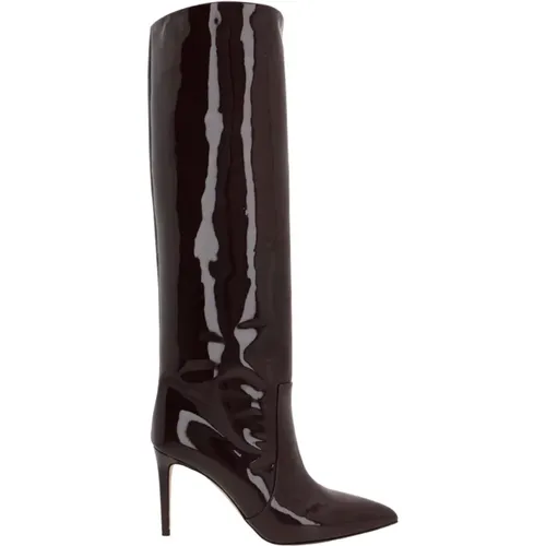 Patent Leather Stiletto Boots , female, Sizes: 3 UK - Paris Texas - Modalova