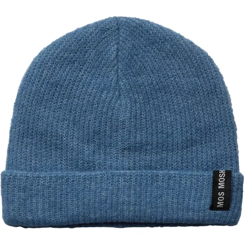 Soft Knit Hat Bluesteel , female, Sizes: ONE SIZE - MOS MOSH - Modalova