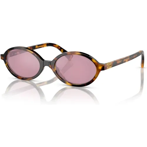 Honey Havana/Bordeaux Sunglasses SMU 04Zs , female, Sizes: 50 MM - Miu Miu - Modalova