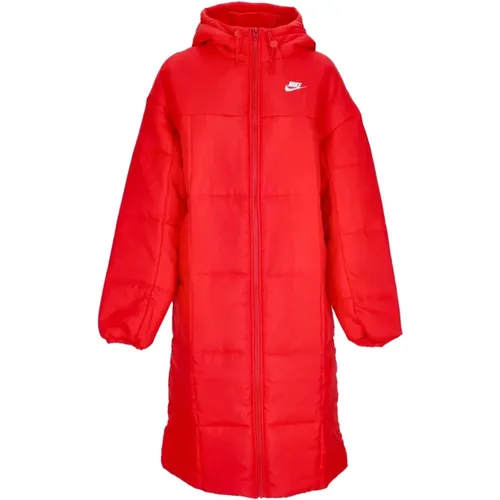 White Long Down Parka Jacket , female, Sizes: XS, M, S - Nike - Modalova