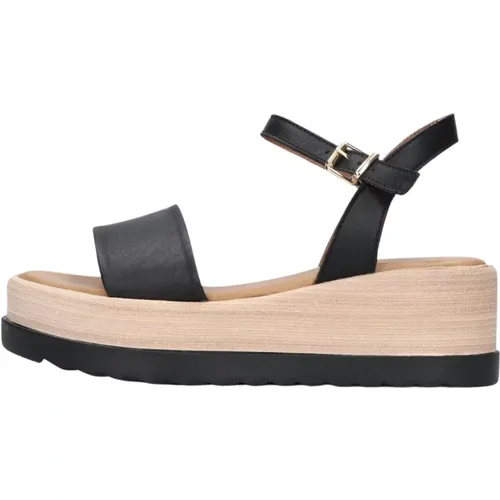 Flat Sandalen , Damen, Größe: 41 EU - Notre-v - Modalova