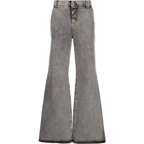 Charcoal Grey Flared Wide-Leg Jeans , male, Sizes: M - ETRO - Modalova