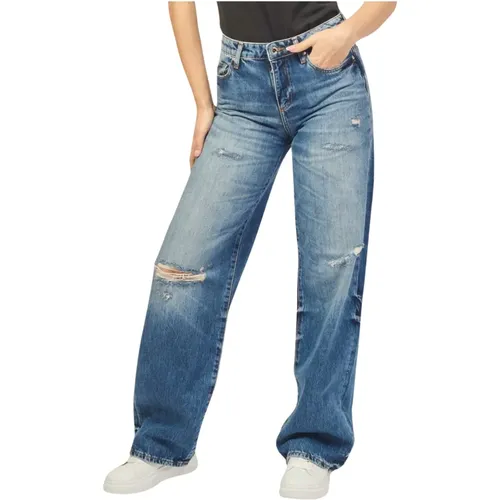 Jeans mit lockerer Passform , Damen, Größe: W25 - Armani Exchange - Modalova