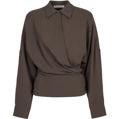 Classic Crêpe Shirt , female, Sizes: S - Philosophy di Lorenzo Serafini - Modalova