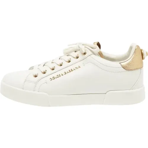 Pre-owned Leather sneakers , female, Sizes: 6 UK - Dolce & Gabbana Pre-owned - Modalova