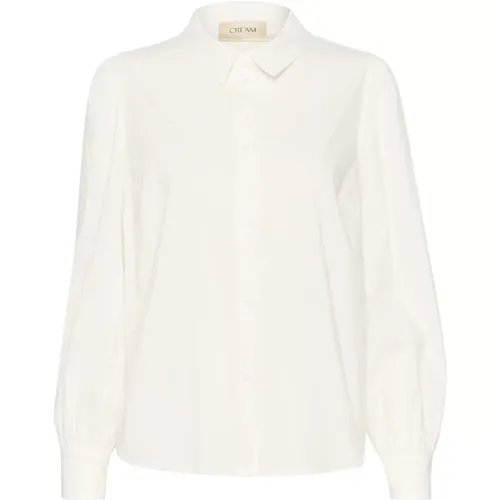 Snow Puff Sleeve Shirt Blouse , female, Sizes: 3XL, L, 2XL, XS, M, XL, S - Cream - Modalova