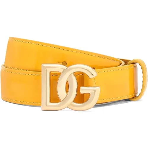 Stylish Leather Belt , female, Sizes: 70 CM - Dolce & Gabbana - Modalova