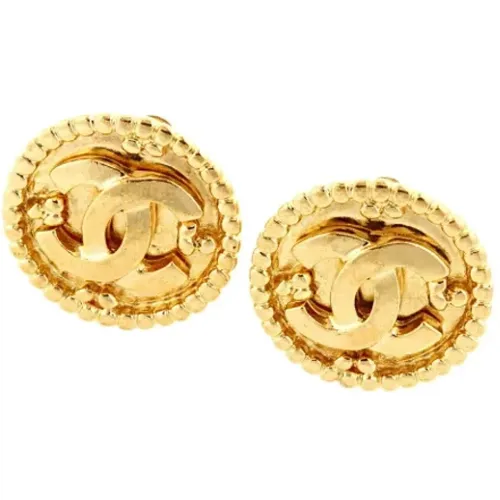 Pre-owned Gold gold Chanel earrings , female, Sizes: ONE SIZE - Chanel Vintage - Modalova