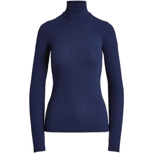 Blaue Slim Fit Weste mit Langen Ärmeln , Damen, Größe: S - Ralph Lauren - Modalova