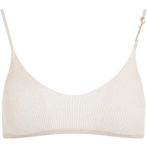 V-Neck Cropped Top , female, Sizes: S, XS - Jacquemus - Modalova