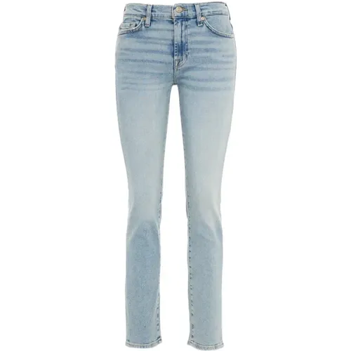 Blaue Ss24 Damen Jeans , Damen, Größe: W29 - 7 For All Mankind - Modalova