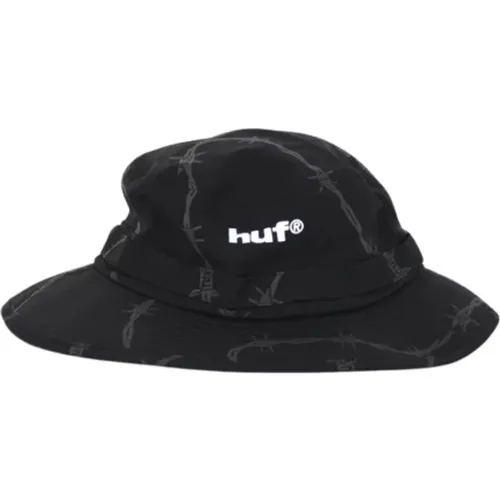 Nylon Fisherman Hat Metal Application , unisex, Sizes: L/XL, S/M - HUF - Modalova