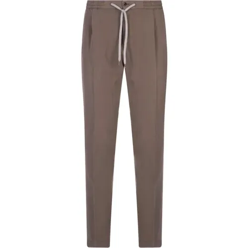 Linen Tapered Trousers , male, Sizes: 4XL, 2XL, XL, L - PT Torino - Modalova