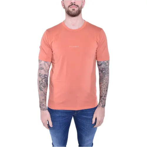 Logo T-Shirt Resist Dyed , male, Sizes: S, M, XL, L - C.P. Company - Modalova