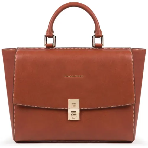 Leather Women`s Handbag , female, Sizes: ONE SIZE - Piquadro - Modalova