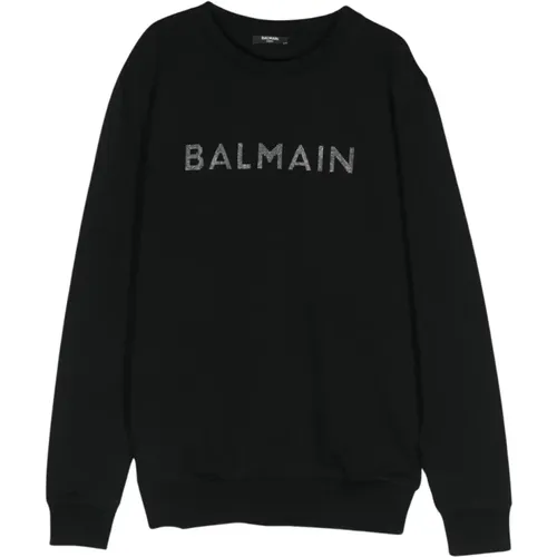 Schwarzer Sweatshirt für Mädchen - Balmain - Modalova