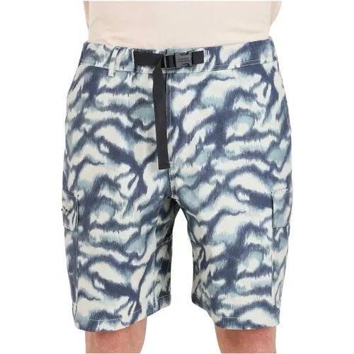 Camouflage Shorts mit Reißverschlusstaschen , Herren, Größe: M - Garment Workshop - Modalova