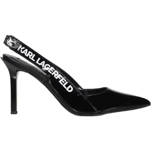 Logo Print Slingback Pumps , Damen, Größe: 37 EU - Karl Lagerfeld - Modalova