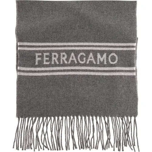 Wool scarf , male, Sizes: ONE SIZE - Salvatore Ferragamo - Modalova