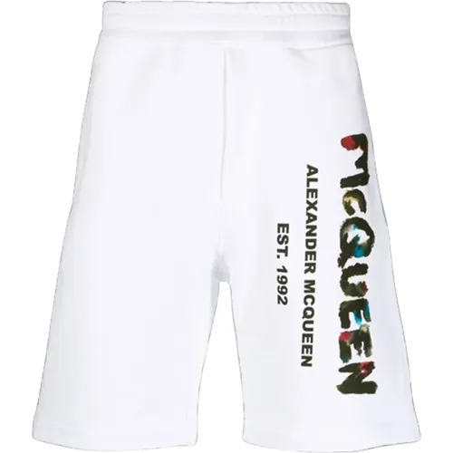 Weiße lässige Shorts für Männer , Herren, Größe: L - alexander mcqueen - Modalova