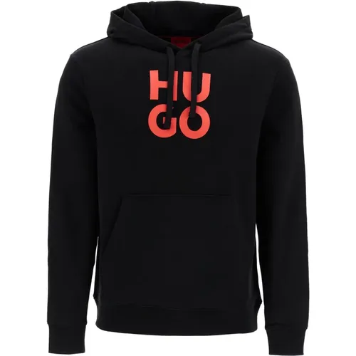 Verstellbarer Kapuzenpullover mit Logodruck , Herren, Größe: S - Hugo Boss - Modalova