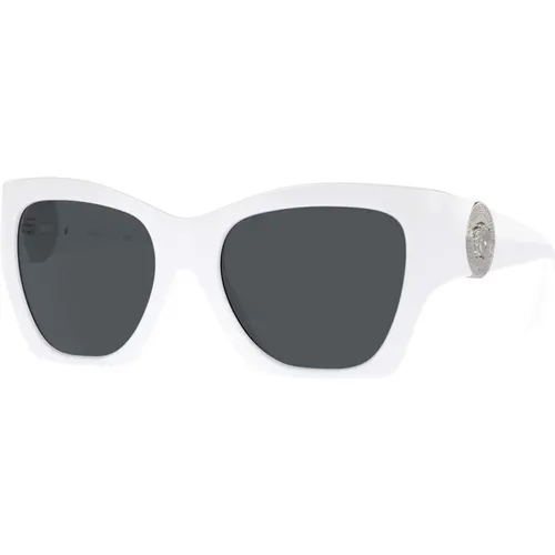 Grey Sunglasses , female, Sizes: 55 MM - Versace - Modalova