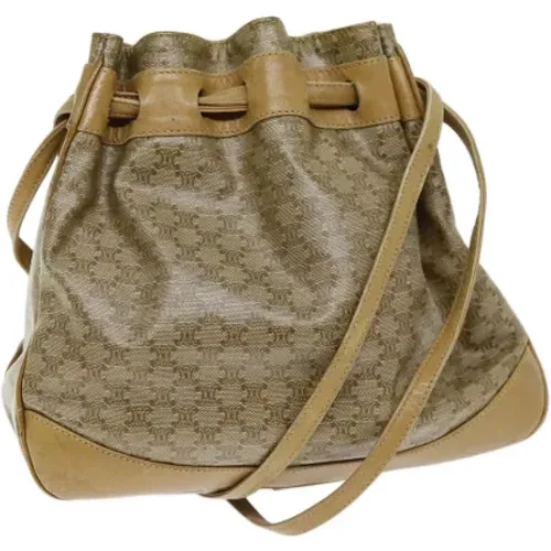 Pre-owned Canvas schultertasche , Damen, Größe: ONE Size - Celine Vintage - Modalova