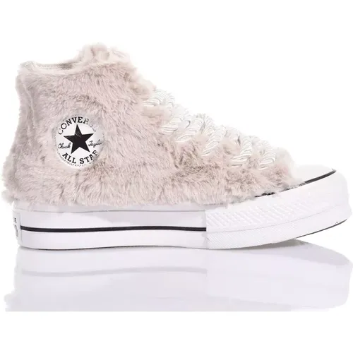 Customized Platform Women's Sneakers , female, Sizes: 6 UK, 4 UK, 3 UK, 8 UK, 7 UK, 2 UK, 6 1/2 UK, 4 1/2 UK, 3 1/2 UK, 5 UK - Converse - Modalova