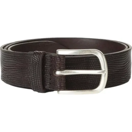 Lizard Leather Belt , male, Sizes: 100 CM, 90 CM - Orciani - Modalova