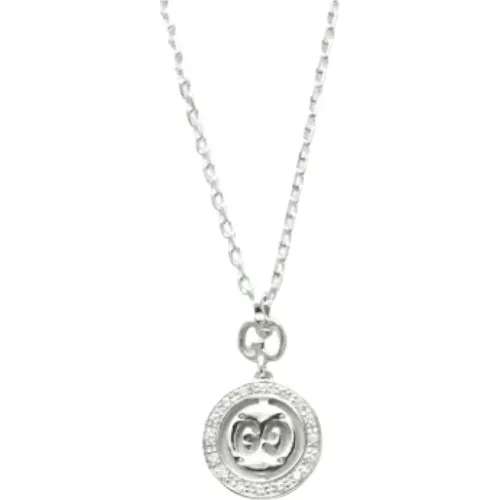 Pre-owned White Gold necklaces , female, Sizes: ONE SIZE - Gucci Vintage - Modalova