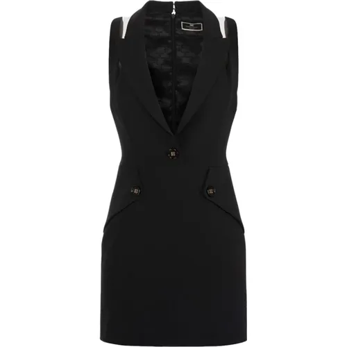 Schwarzes Mini-Kleid von , Damen, Größe: S - Elisabetta Franchi - Modalova