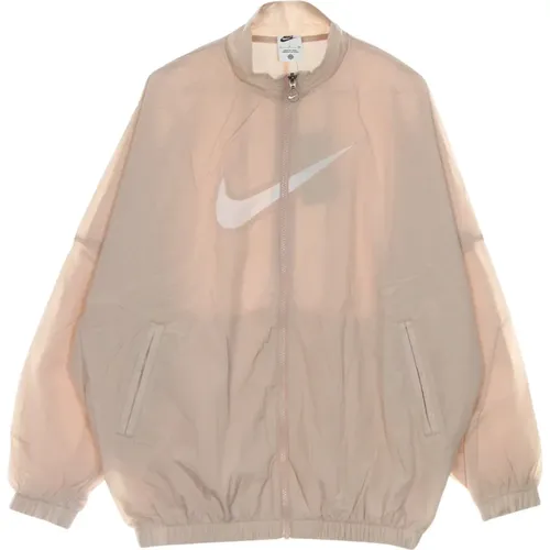 Rosa/Weiße Gewebte Jacke - Streetwear Stil - Nike - Modalova