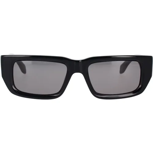 Zeitlose Rechteckige Sonnenbrille , unisex, Größe: 53 MM - Palm Angels - Modalova