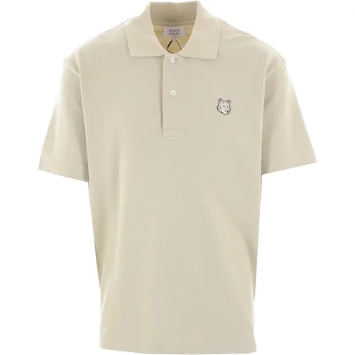 Bold Fox Head Polo Shirt , Herren, Größe: L - Maison Kitsuné - Modalova