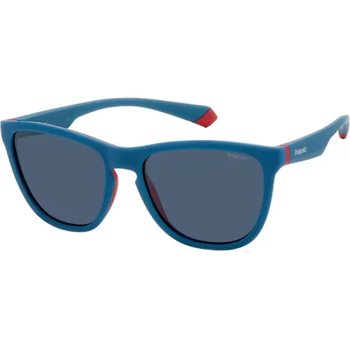 Rote Resin-Sonnenbrille mit Blauem Glas - Polaroid - Modalova