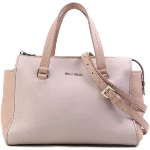 Pre-owned Leather shoulder-bags , female, Sizes: ONE SIZE - Miu Miu Pre-owned - Modalova