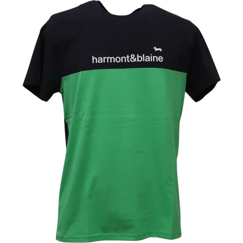 Kurzarm T-Shirt , Herren, Größe: XL - Harmont & Blaine - Modalova