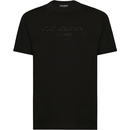 Sicily Logo Printed T-Shirt , male, Sizes: M, S, 2XL - Dolce & Gabbana - Modalova