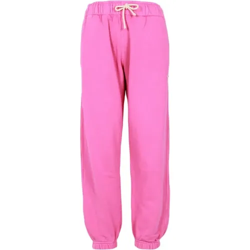 Fuchsia Cotton Jogging Pants , female, Sizes: S, M - Autry - Modalova