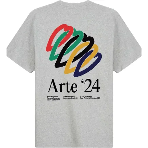 Heart Graphic Cotton T-shirt , male, Sizes: S, L, XL, M - Arte Antwerp - Modalova