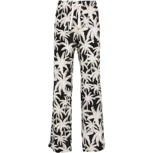 Stylish Wide Trousers with Elasticated Waistband , male, Sizes: L, M, S - Palm Angels - Modalova