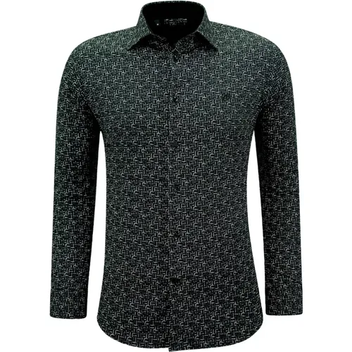 Long-sleeved shirt with print for men , male, Sizes: M, S, 2XL, L, XL, 3XL - Gentile Bellini - Modalova